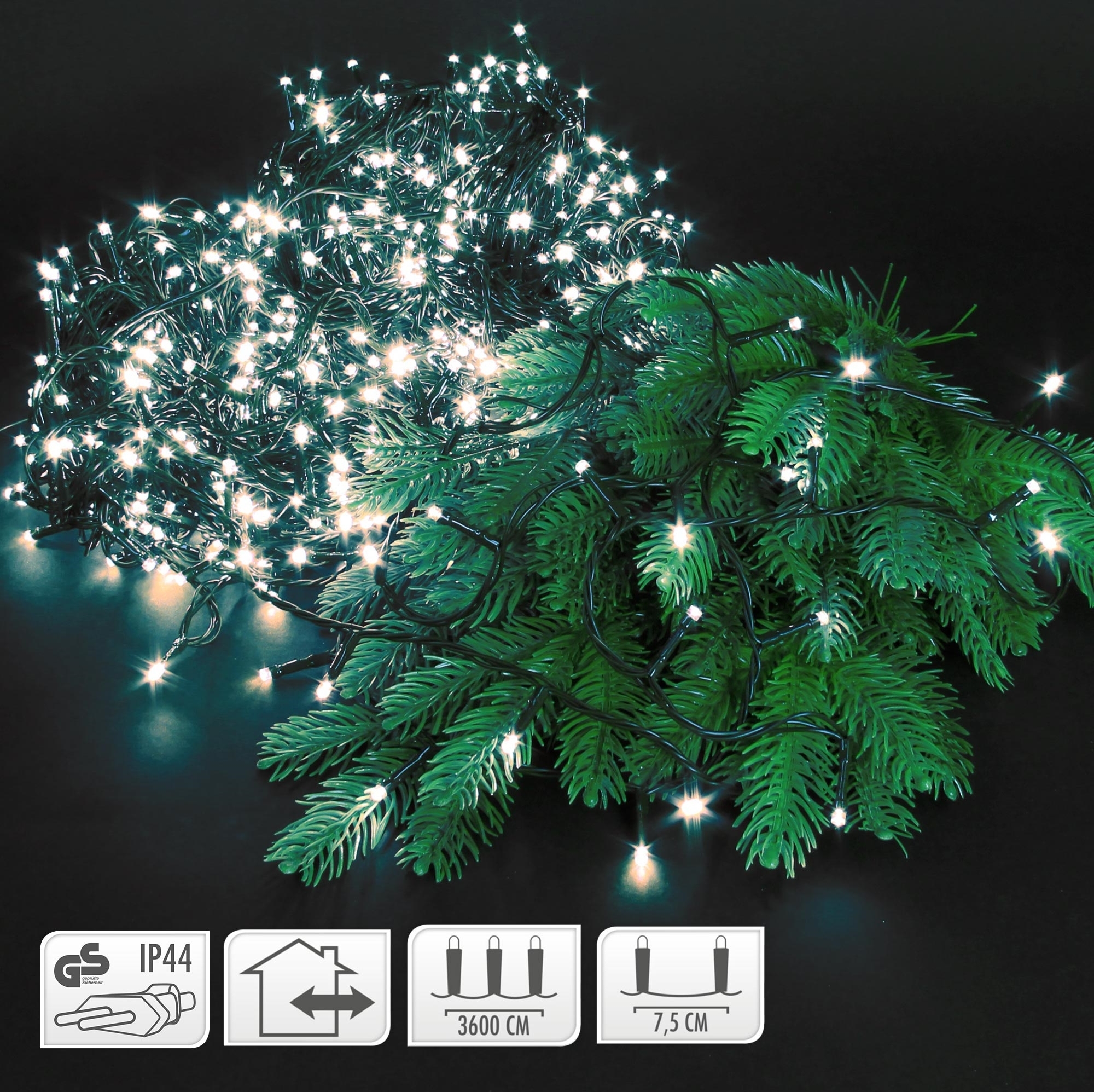 SELF IMPORT AGENCIES LED-Beleuchtung 480 LEDs 36 Meter weiß AX8400060