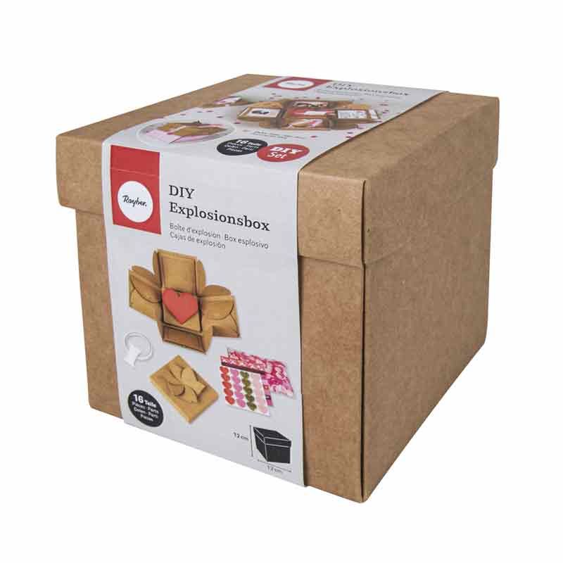 Rayher DIY-Explosionsbox in Kraft 12 x 12 x 12 cm