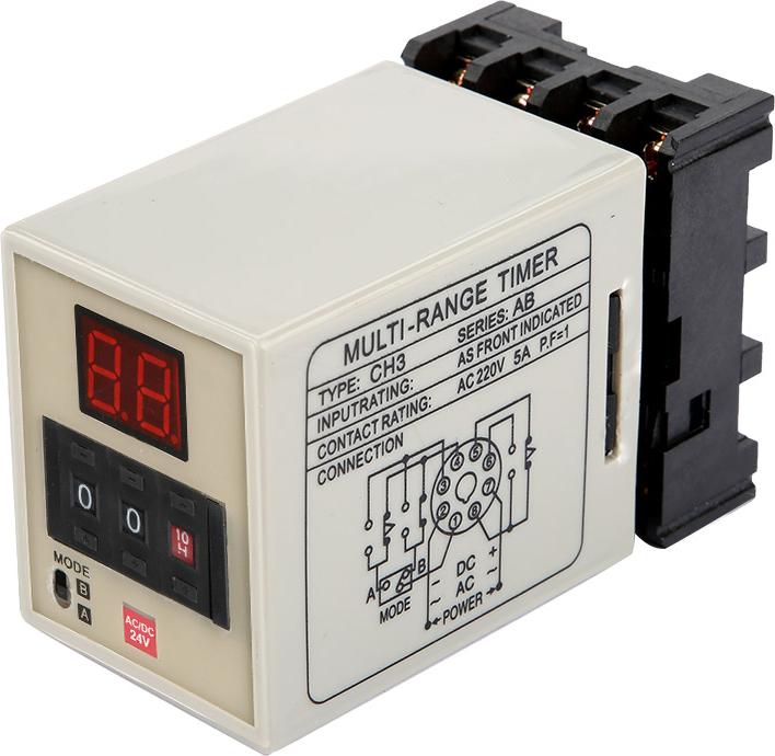 Gistuch AH3-DM Dual-Mode-Verzögerungszeitrelais 0,01S-99H LED-Anzeige (AC/DC 24V)
