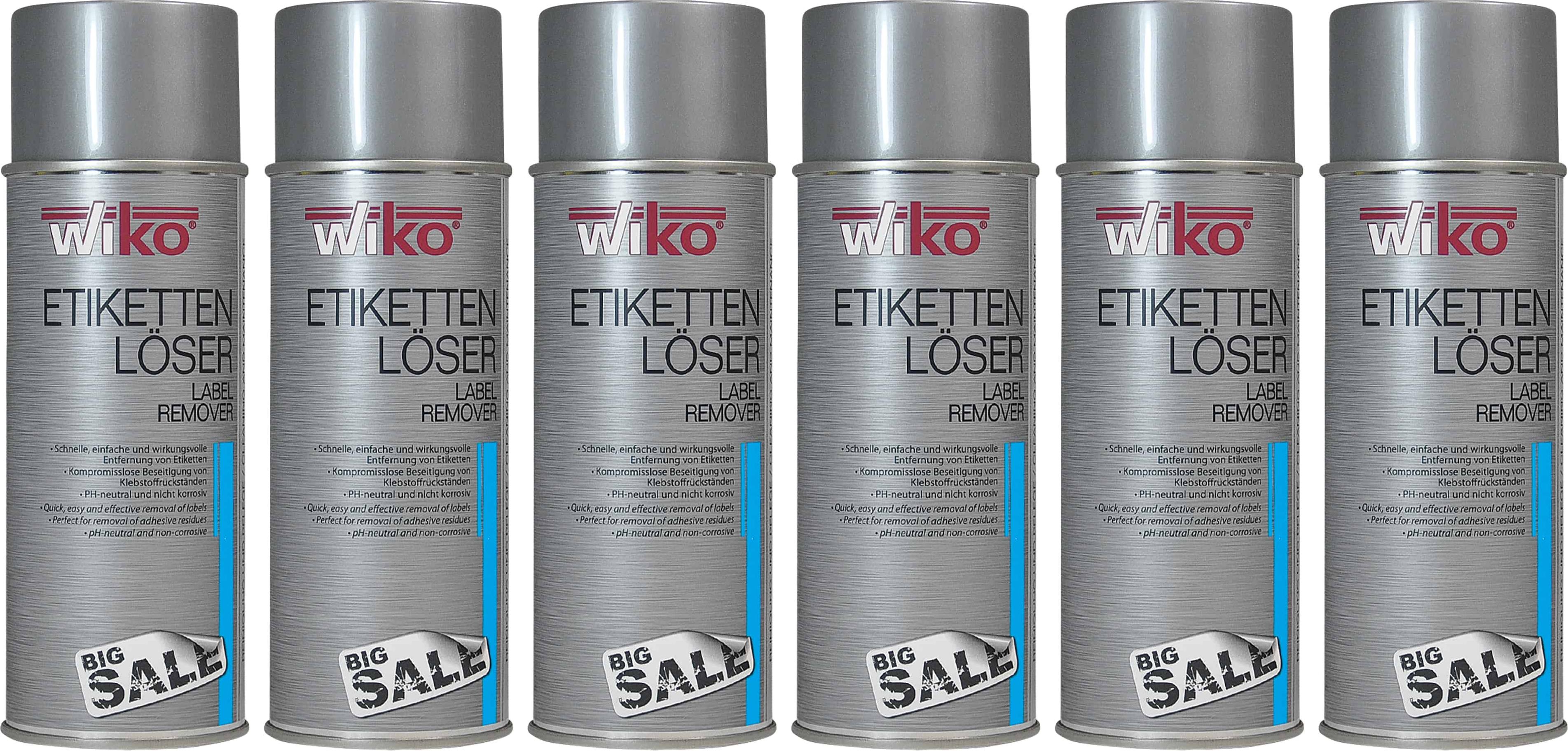 WIKO Etikettenlöser-Spray, 400 ml, 6 Stück