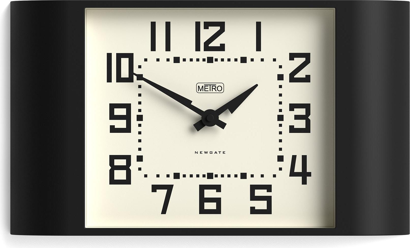 Newgate Metro - Wanduhr - Schwarz MET3K