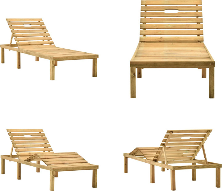 vidaXL Záhradné lehátko impregnované borovicové drevo - Lehátko - Lehátka - Drevené lehátko - Drevené ležadlá