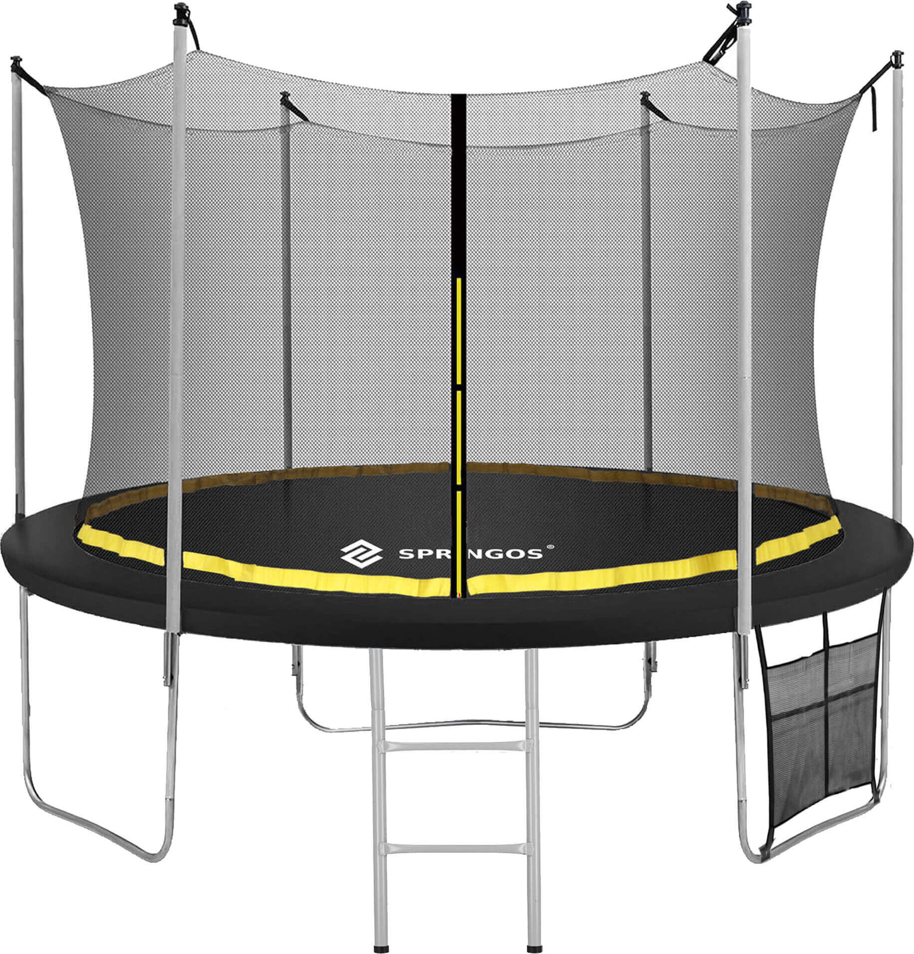 Záhradná trampolína s vnútornou sieťou 305 cm 6 stĺpikov Kompletná sada s podložkou na skákanie