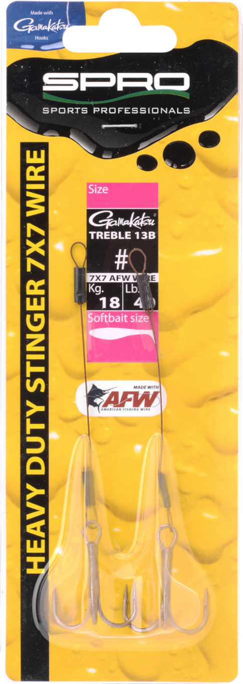 Spro Heavy Duty Stinger 7x7 18kg - 2 Stingerhaken, Länge / Hakengröße:8cm / Gr. 2 4629701
