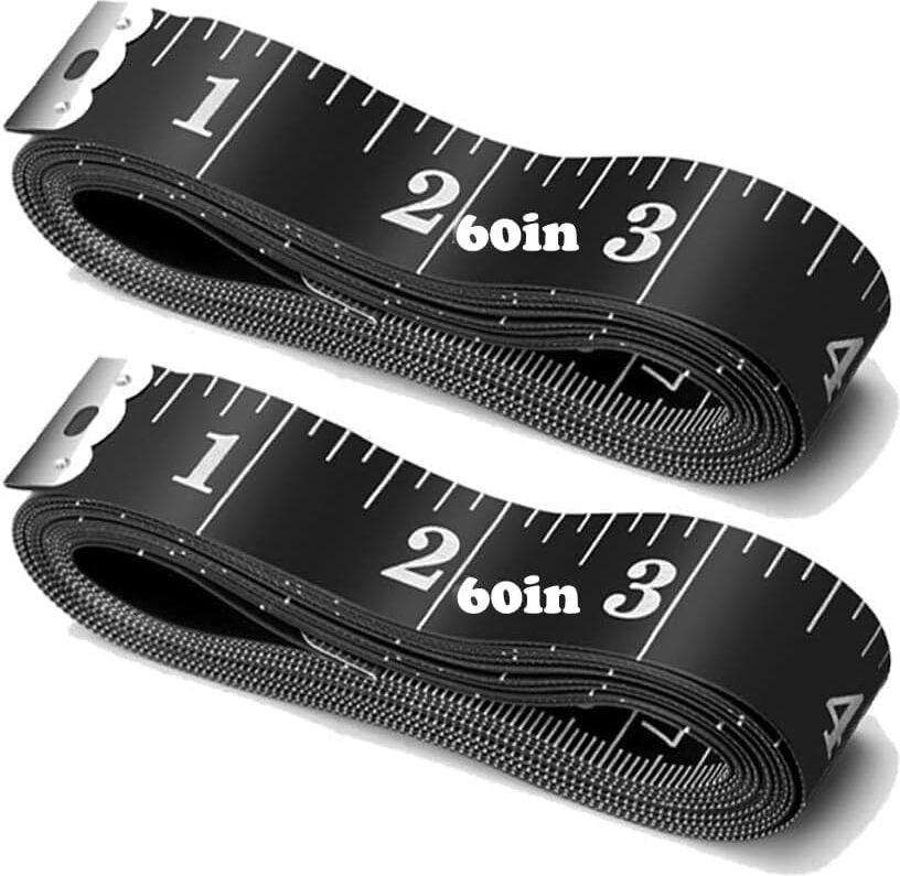 Zimtky 2 Bände Maßband Körper 150 cm, Körpermaß, Schneidermaßband, Maßband für Haushalte Handwerker Schneider (Schwarz) Z250605B0D5TTPMPS