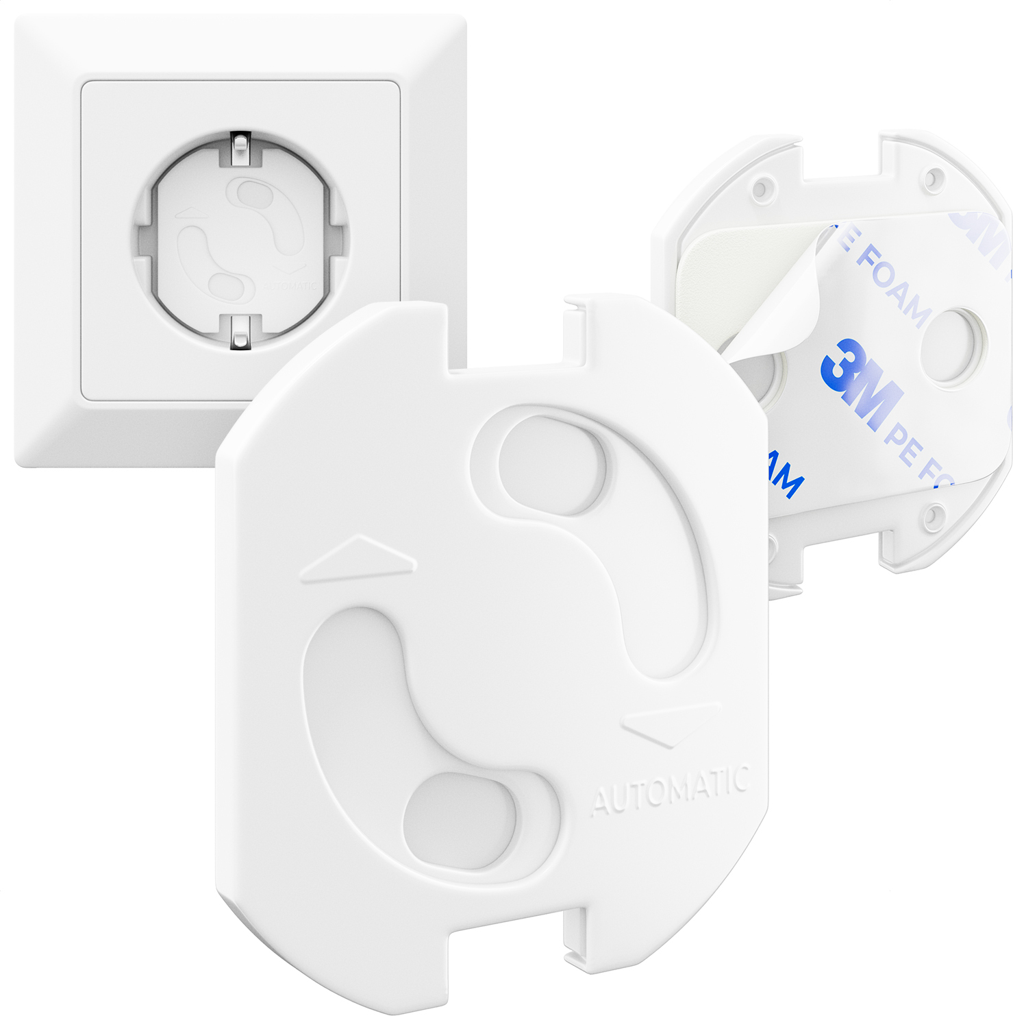 deleyCON 5x Kindersicherung für Steckdosen und Steckdosenleisten mit Drehmechanik Kinderschutz Steckdosenschutz Steckdosensicherung Baby Kleinkinder MK4310