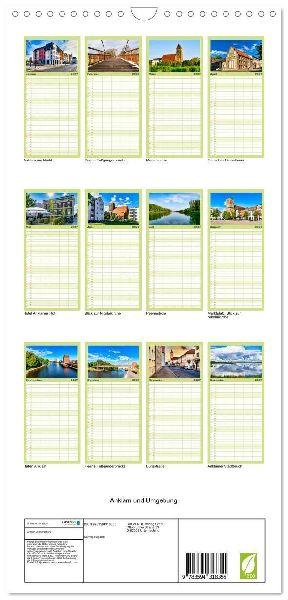 Familienplaner 2027 - Anklam und Umgebung mit 5 Spalten (Wandkalender, 21 x 45 cm) CALVENDO