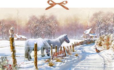Nástenný adventný kalendár - Zimné poníky