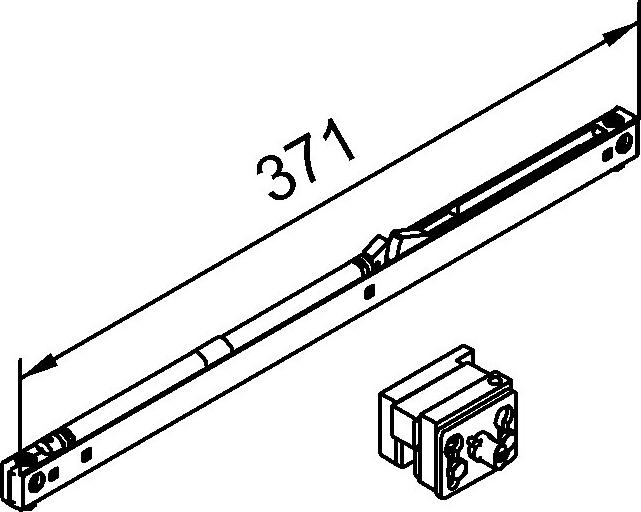 Woelm Objekttür-Einzugsdämpfung, beidseitig, GT-L 50,Flügelgew.max. 50kg 0056366