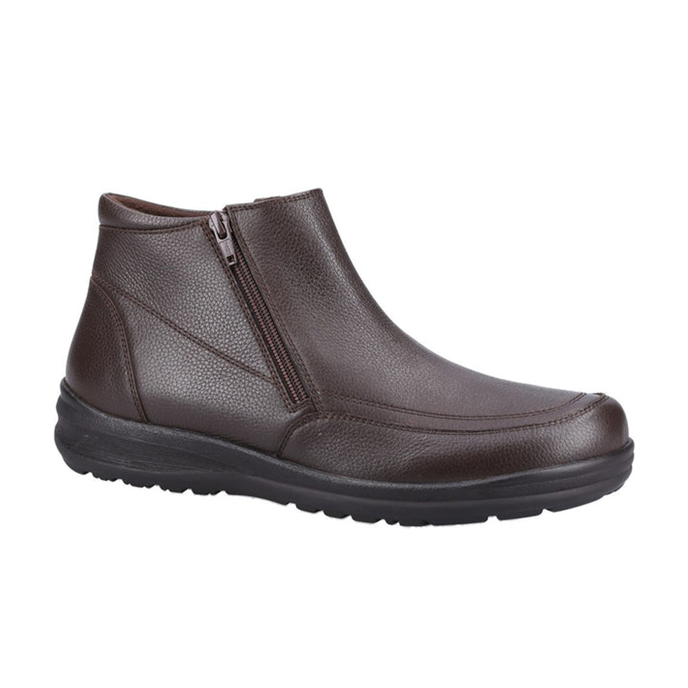 Fleet & Foster - Pánske členkové topánky Targhee, kožené FS10132 (45,5 EU) (Brown)