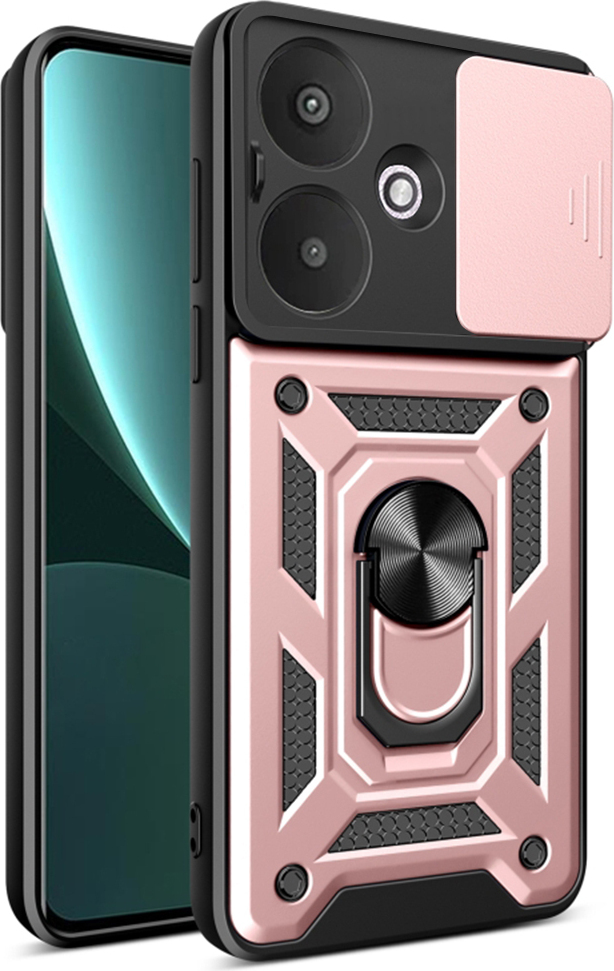 Techsuit Camshield zadný kryt pre Xiaomi Redmi 13C 5G - Rose Gold