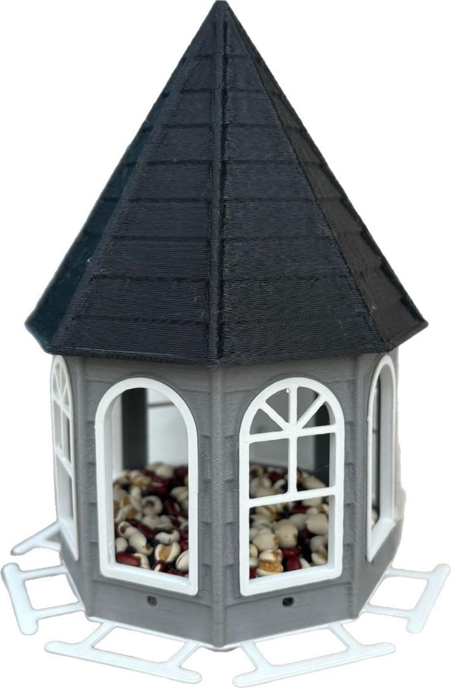 Bremen Vogelfutterstation für Burgvögel, wetterfest, multifunktional, Metallhaus für den Außenbereich, Kolibri-Fütterungsgerät, Gartendekoration für den Außenbereich 4475812
