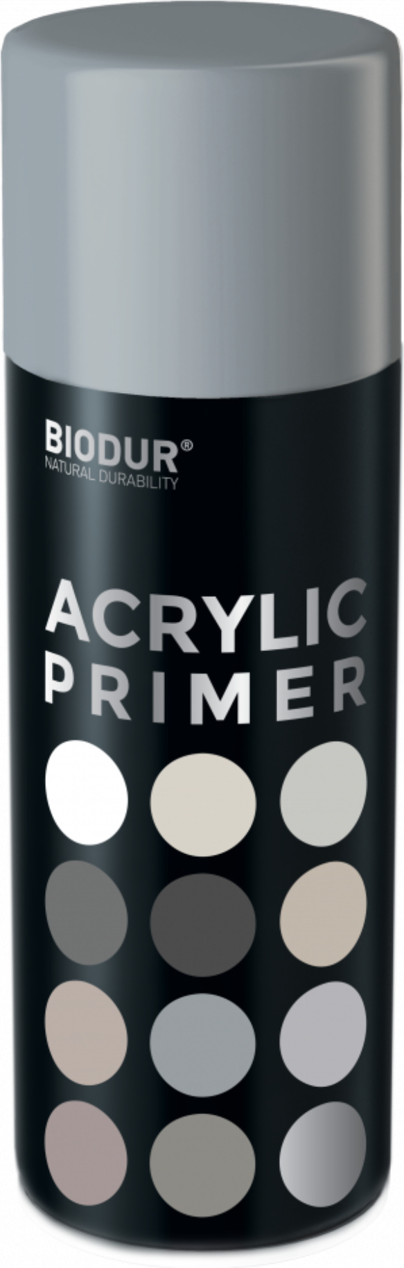 Biodur | Grundierung - Grau - 400ml, Grundieren, Grundierung, Sprühlack, Perfekter Rostschutz, Grundierung für Holz, Metall, Glas