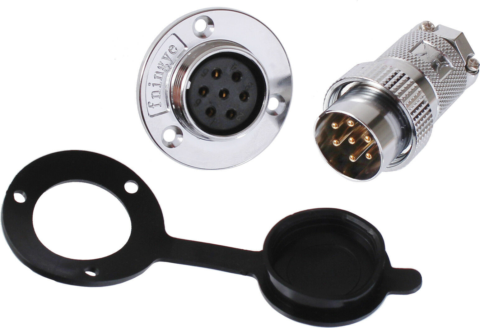 Tivendis Einbaustecker Steckverbindung Flansch Stecker Kupplung Flanschstecker Hochstrom 7