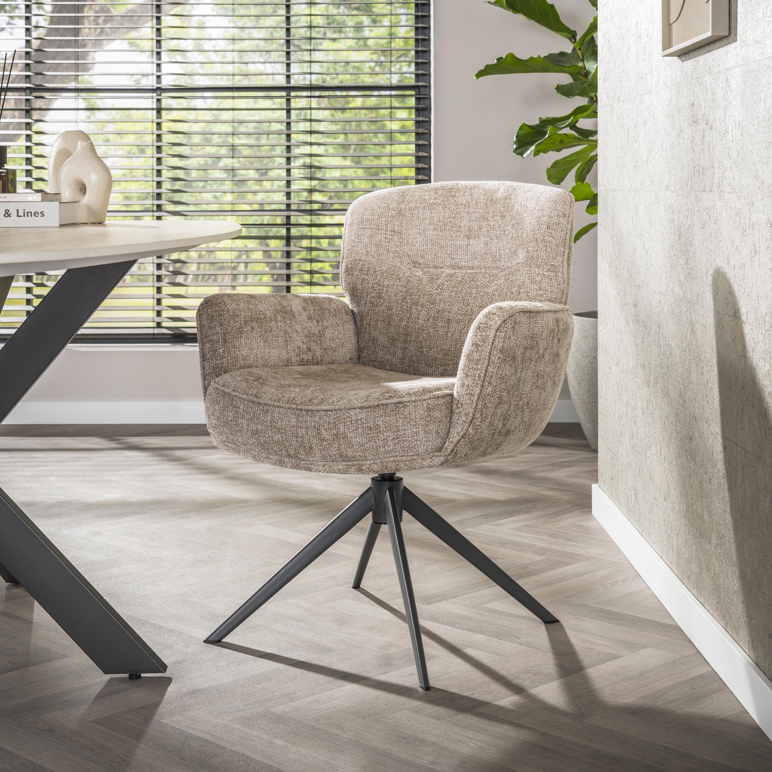 Hoyz Collection Hoyz-Collection – Forza-Drehsessel – 2er-Set – Hoven Zand 4985/54H