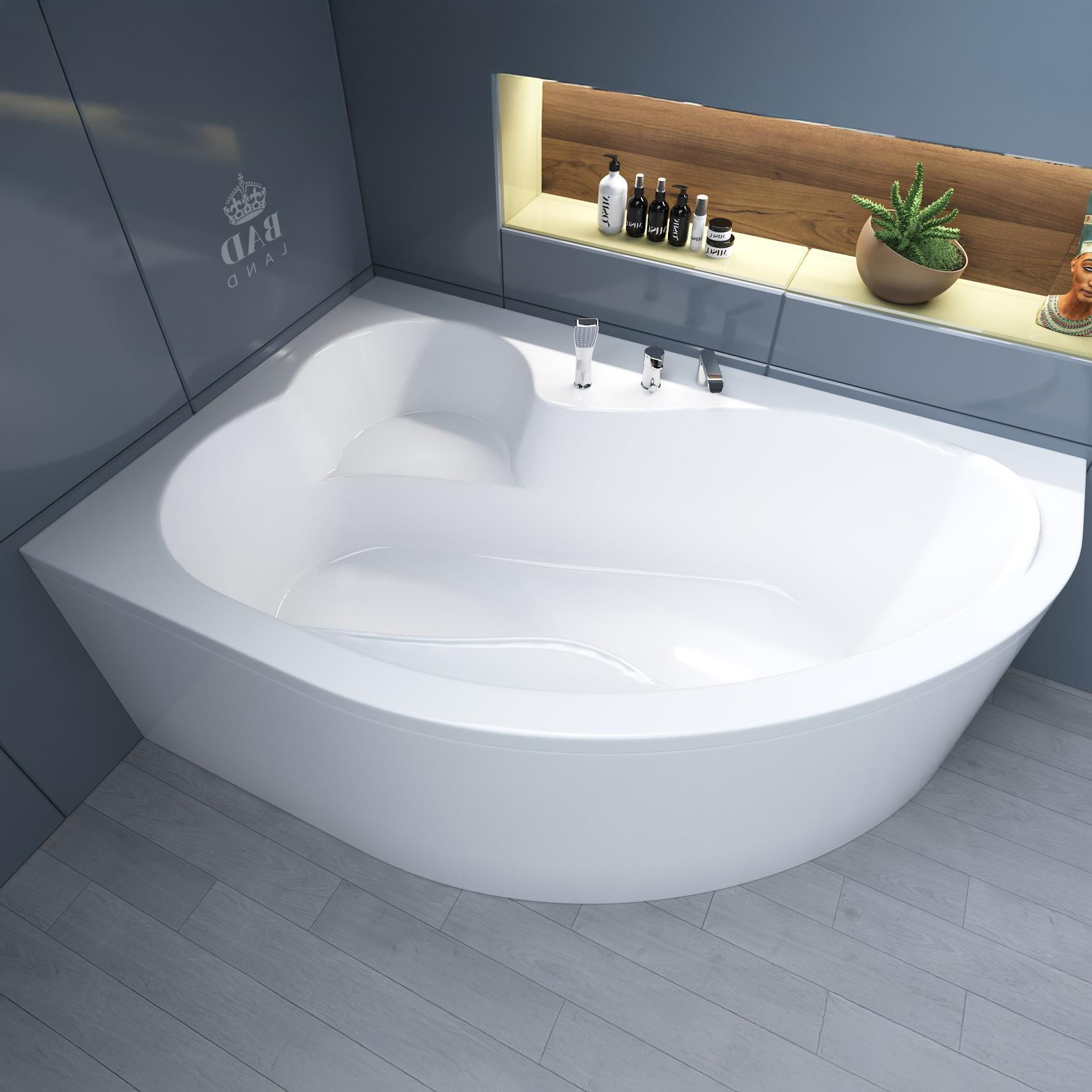 Schne Eckbadewanne Mit Schrze Bild