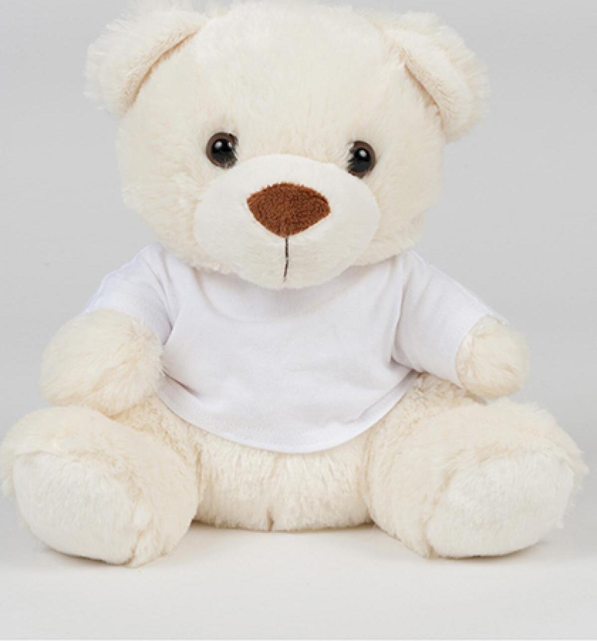 Mumbles MM030 | Bear in a T-Shirt / Spielzeugsicherheitsnorm EN71 - Farbe: Cream - Größe: M