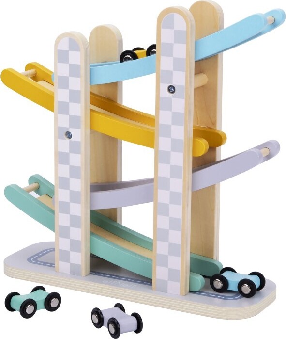 ELINELI Holz Autobahn | das Rennbahn-Spielzeug mit Autos EN1065