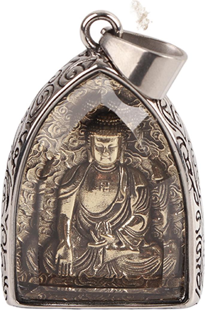 Gistuch Buddha-Anhänger, Bogenschnitt, ethnischer Stil, schöner praktischer Edelstahl-Schmuck für Amulett-Dekoration, Geschenke, Amitabha