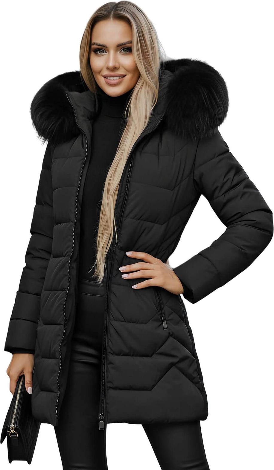 Damen Winterjacke Schwarz OZONEE JS/16M9121/392Z M