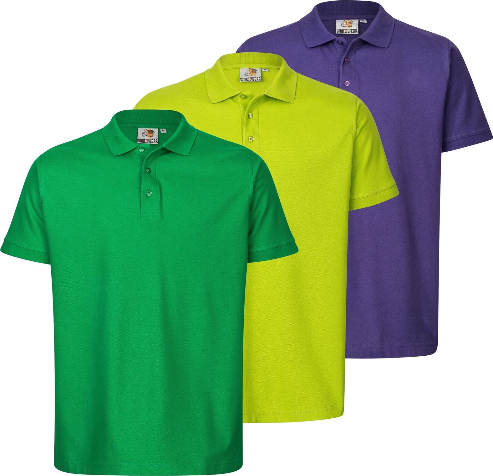 3er Set Herren Poloshirt workwear basic im Vorteilspack Berufskleidung der Marke WORXWEAR