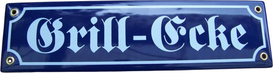 Gwenys Haus Emaille Schild Grill-Ecke