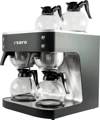 Saro Kaffeemaschine S48T – 2 Brühsysteme, 4 Glaskannen, schnelle Brühzeit, einfache Bedienung 317-2190