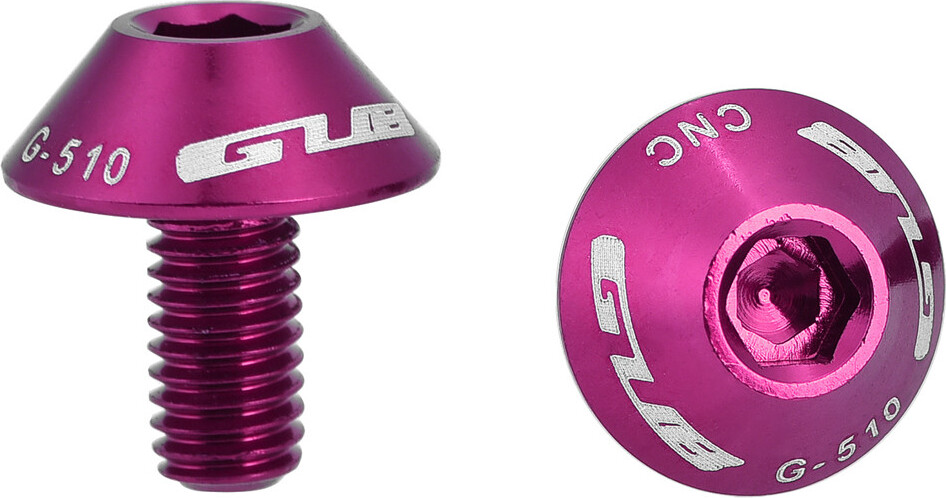 Gistuch GUB G-510 2PCS M5 * 12 mm Fahrradfahrrad Wasserflasche Käfighalter Halterung Schraubenschrauben (lila)