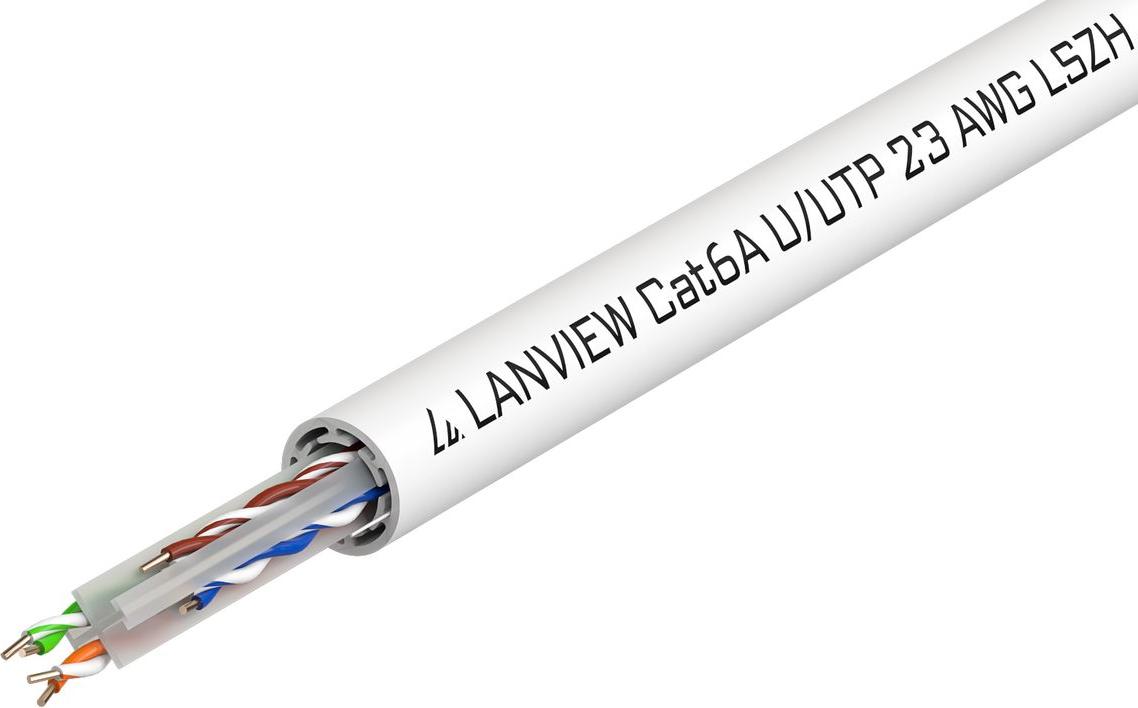 Lanview LVN122182, 500 m, Cat6a, U/UTP (UTP), Weiß