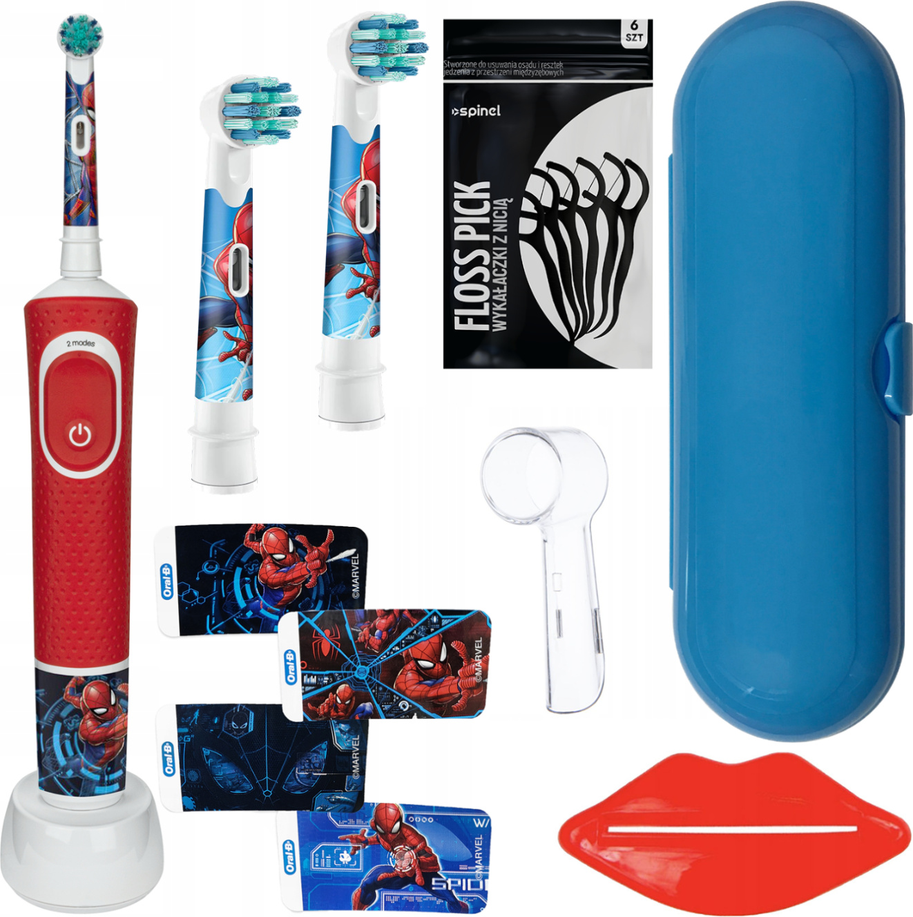 Elektrická zubná kefka Oral-B Vitality 100 SpiderMan + 2 originálne hlavy Spiderman + puzdro