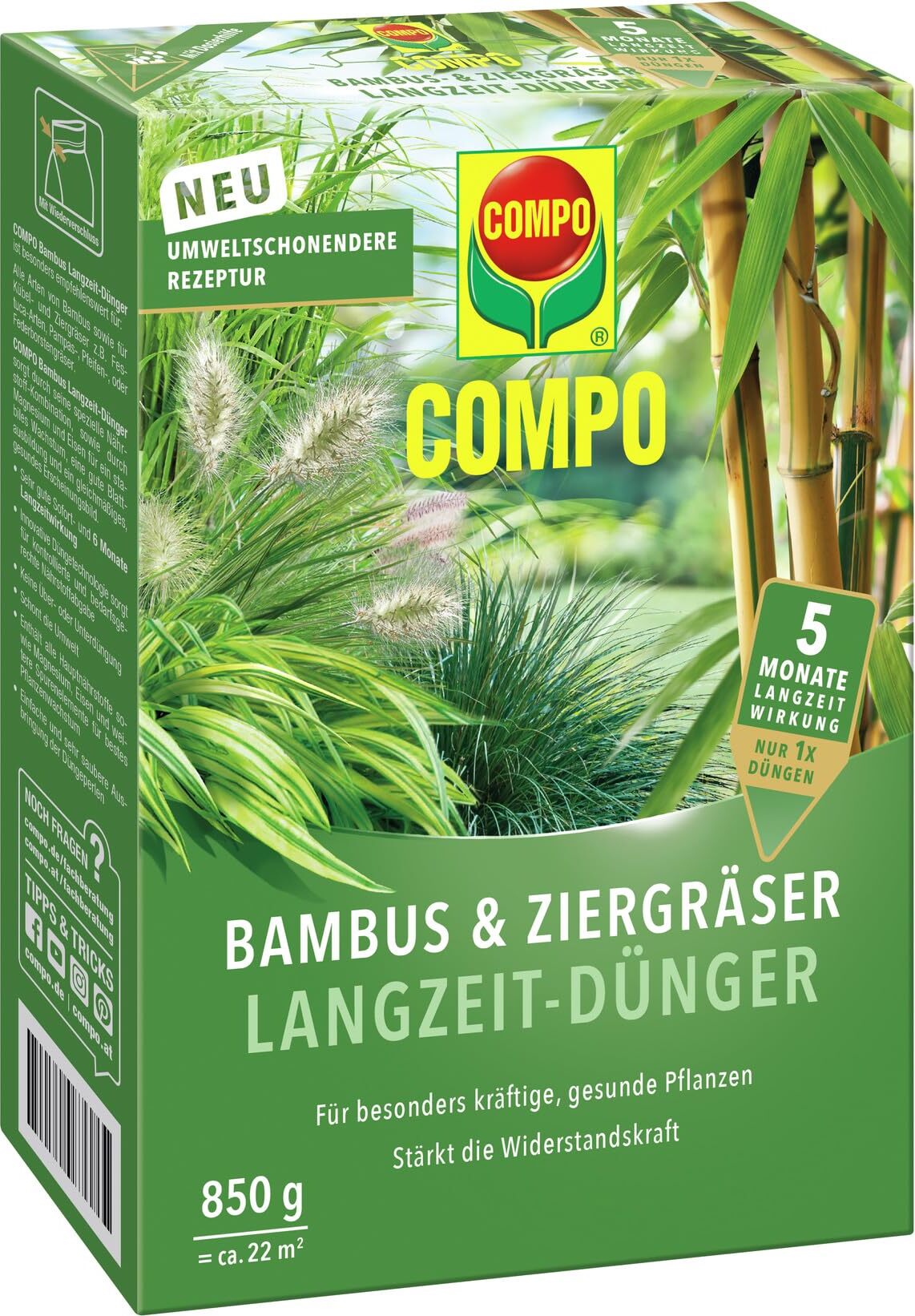 COMPO Bambus und Ziergrser Langzeit-Dnger fr 22 m - 850