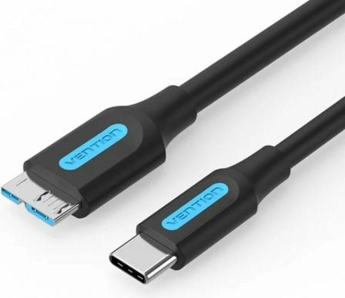 USB-C-Kabel Vention CQABD Schwarz 50 cm