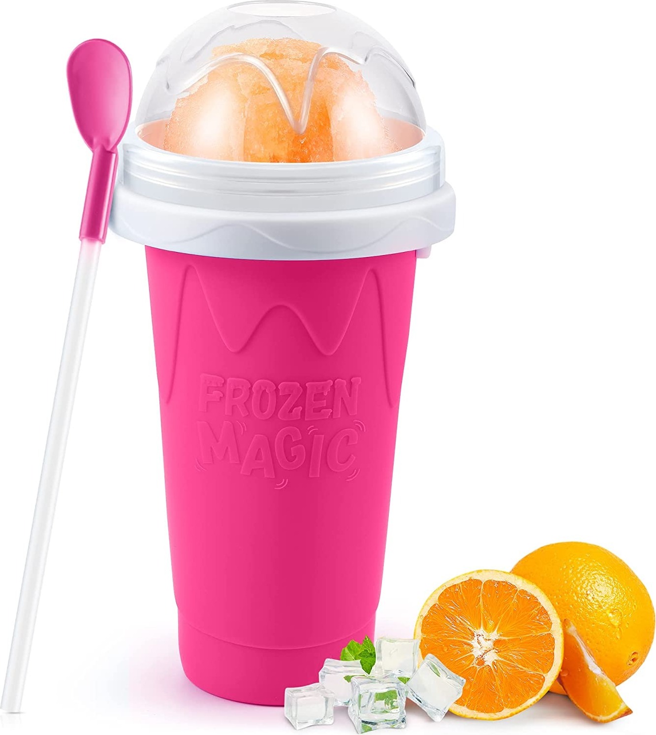 Andriez Slushy Maker Slush Puppy Maker Ice Crusher Slush Puppy Cup Slushy Puppy Maker Slush Puppy Machine Slushy Slushy Cup Tiktok Rose 17054