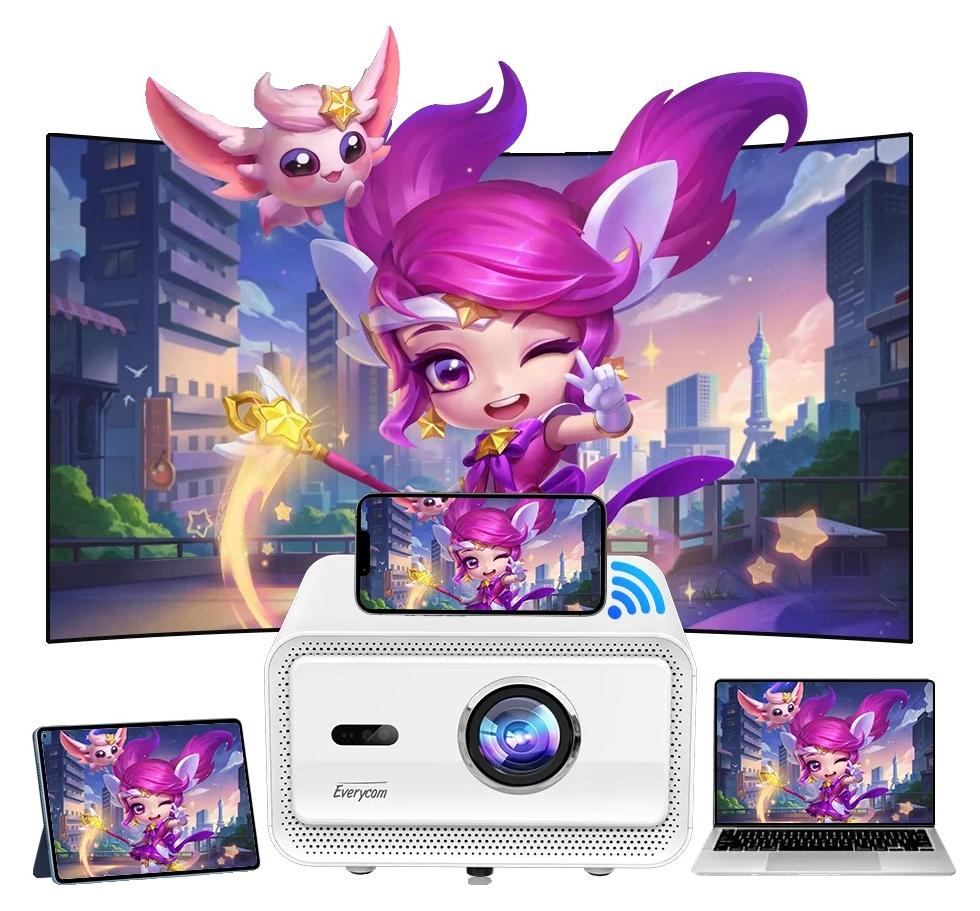 OEM Mini-Projektor, 1080P Auflösung, 1500 Lumen Helligkeit, Kontrastverhältnis 5000:1, 1-8,5m Projektionsdistanz, 2 GB RAM 1647