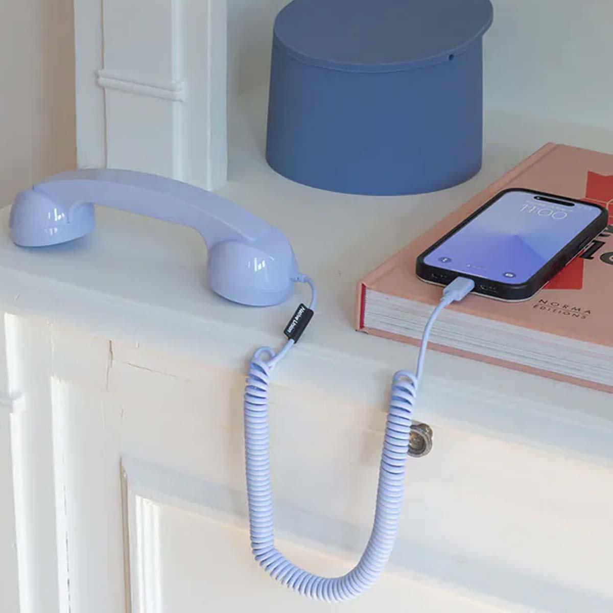 Native Union, POP Telefonhörer Retro USB-C Mikrofon Anrufe & Konferenzen, Hellblau POP-P-AZR