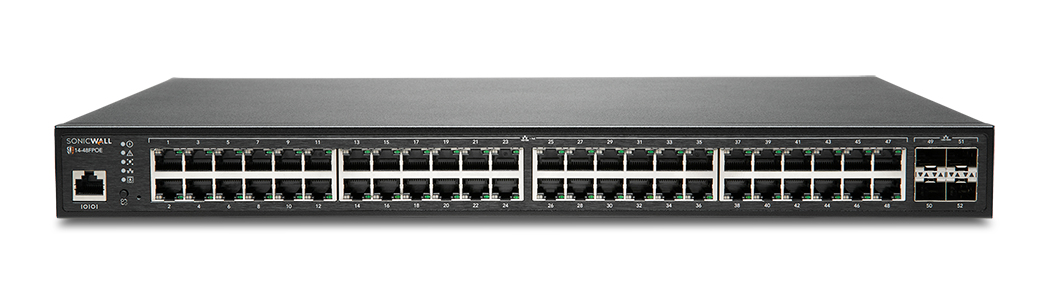 SonicWALL SWS14-48FPOE - Managed - L2 - Gigabit Ethernet (10/100/1000) - Power over Ethernet (PoE) - Rack-Einbau - 1U