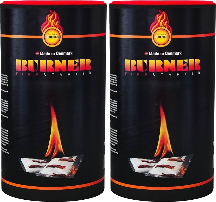 2x Burner Kaminanzünder Zündbeutel Anzünder 100er Dose