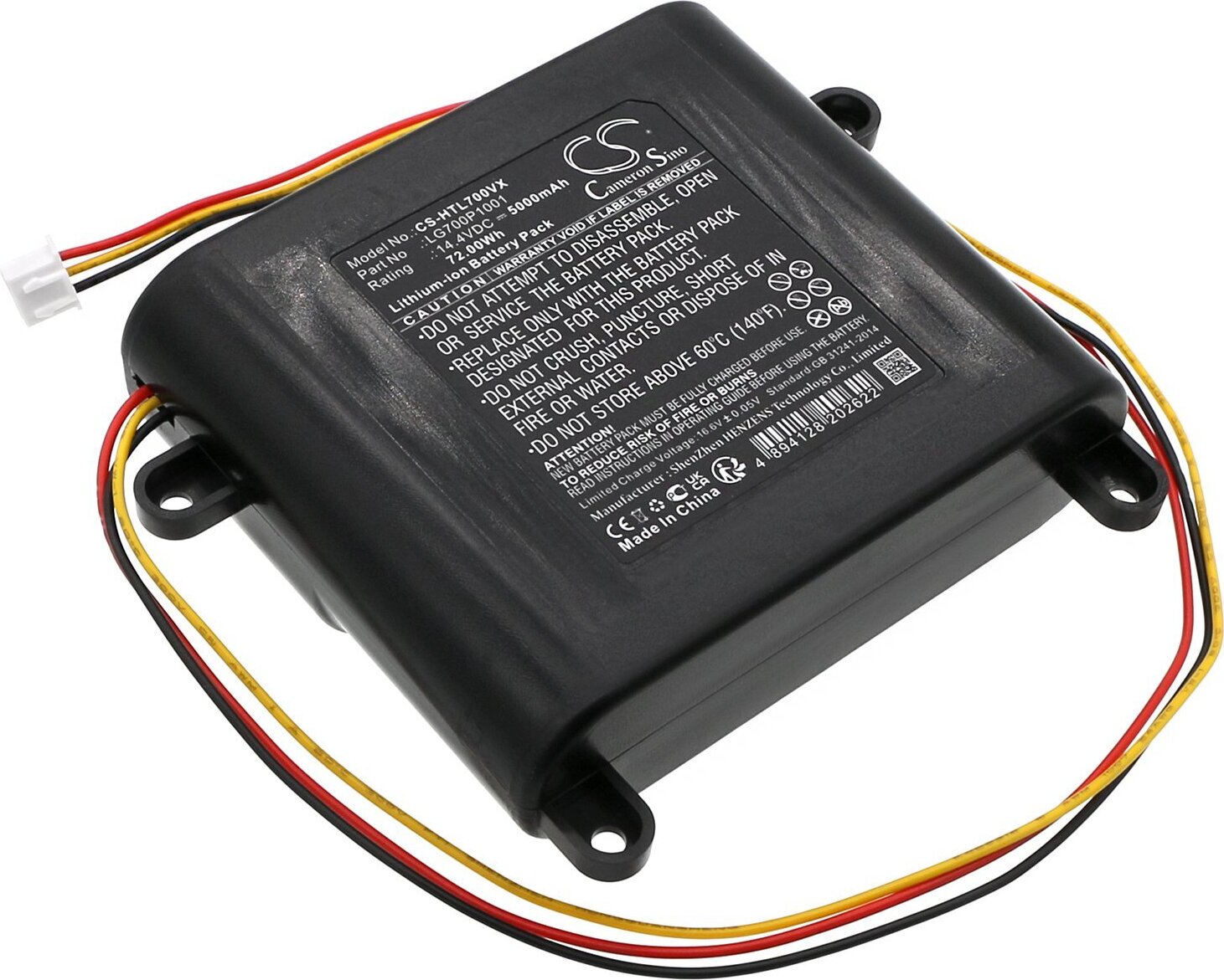 TECHTEK Akkus Kompatibel mit [HOBOT] Legee 7, Legee D7 Ersetzt LG700P1001