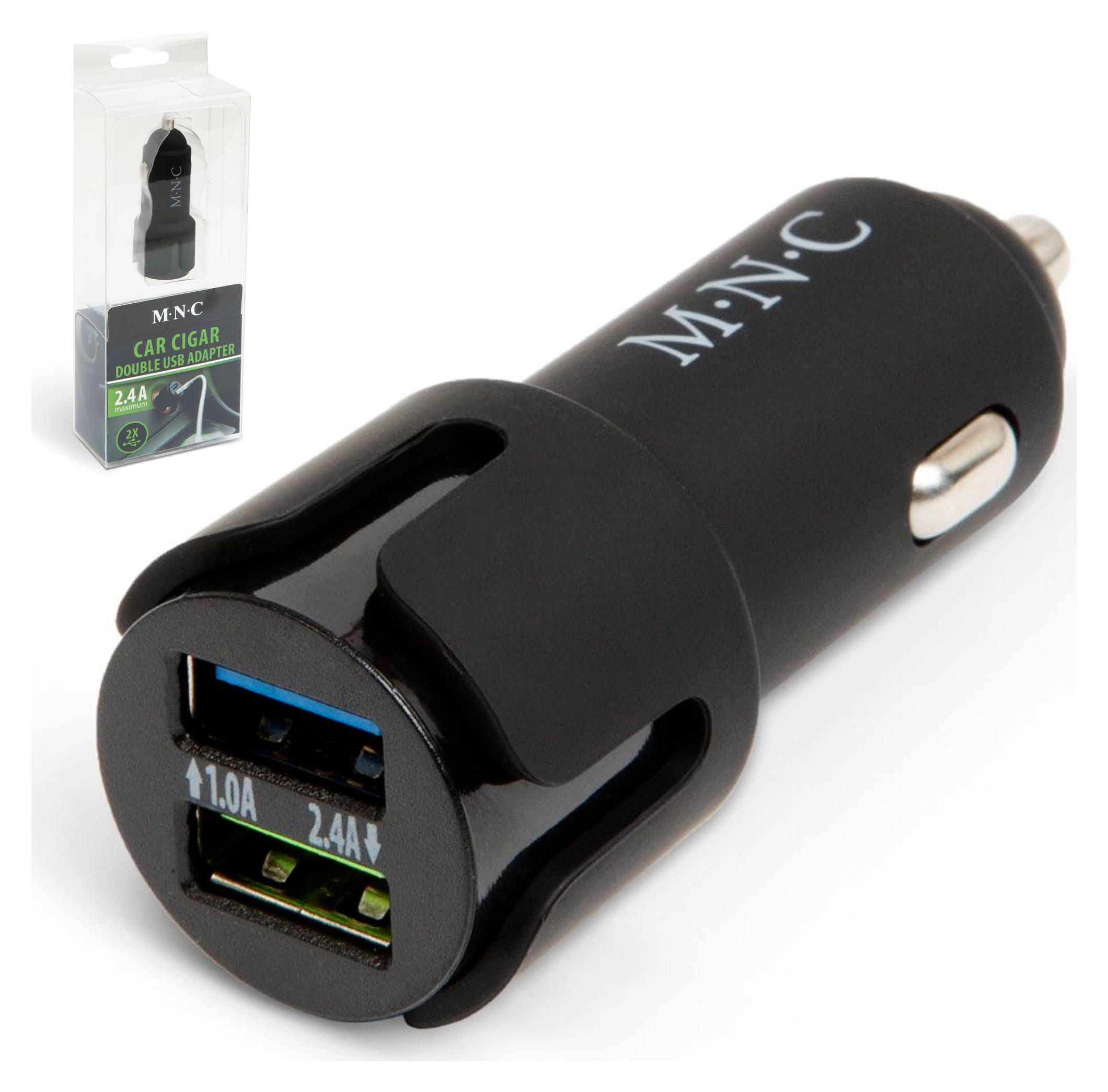 HomeShopXL Autoladegerät 12V und 24V - 2x USB A - Autoladegerät USB - USB Autoladegerät 2 Ports - Autoladegerät - Zigarettenanzünder USB Ladegerät Auto - Schnellladegerät - 4x schnelleres Laden 54931BK