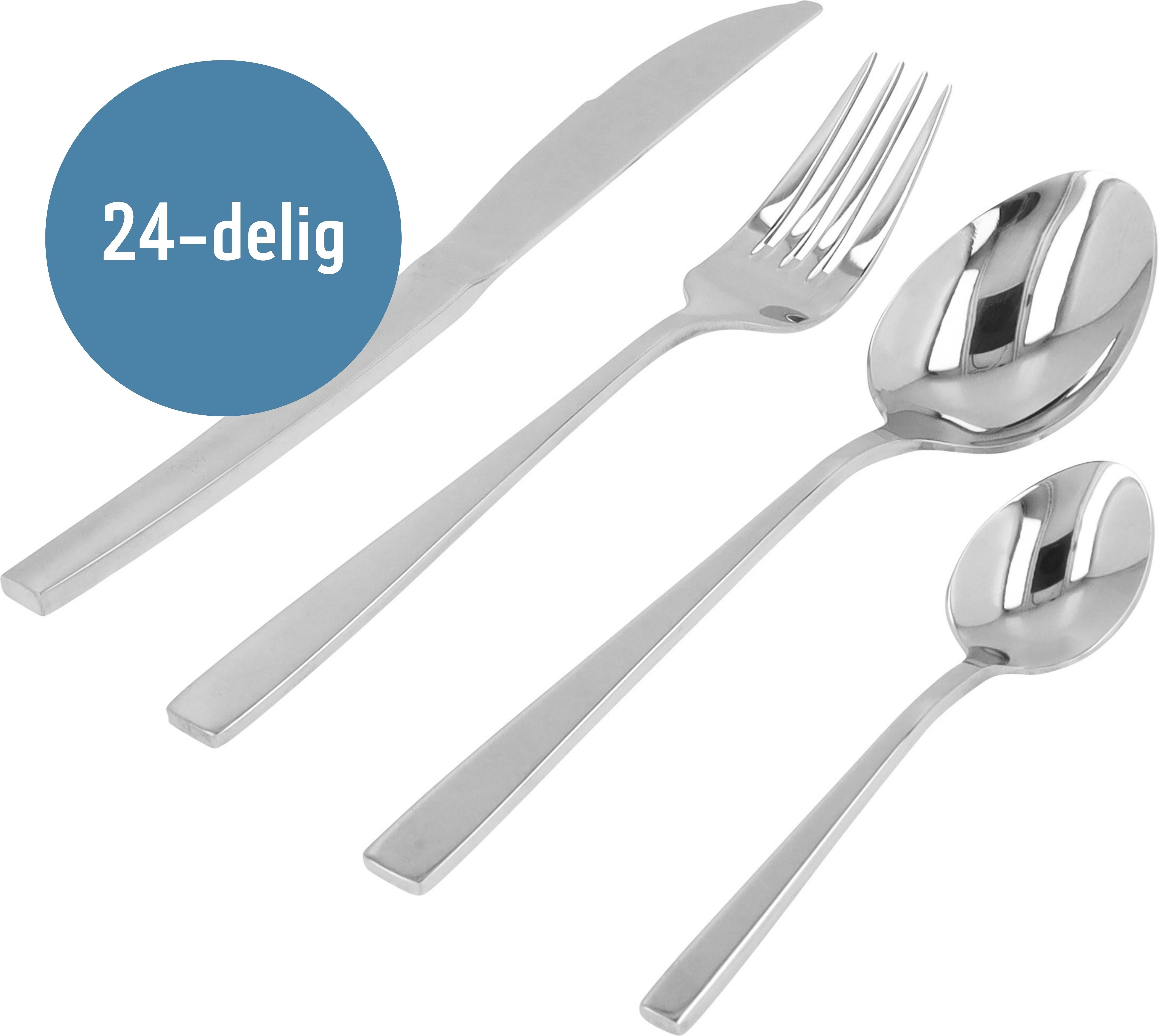 Krumble Besteckset 24-teilig - 6 Personen - Stahl - Silber 7967