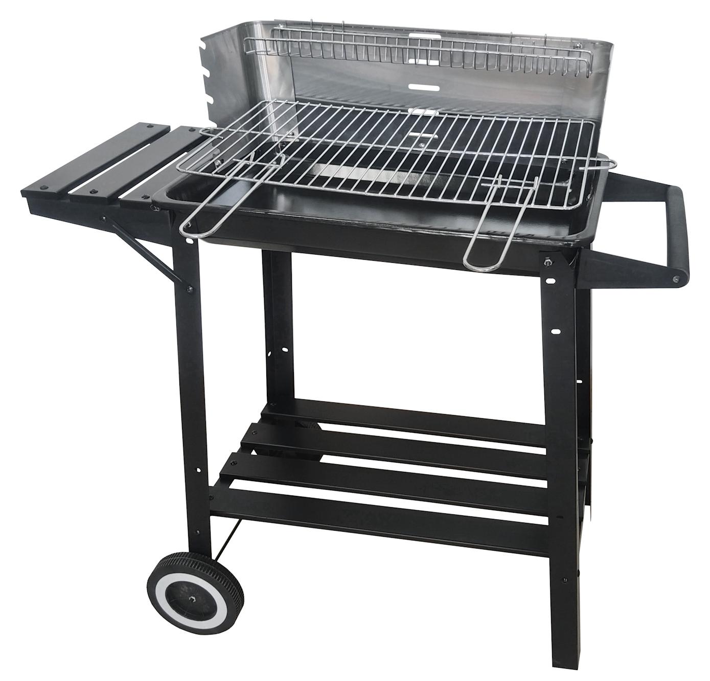 J.W. JW Rechteckgrill fahrbar fahrbarer Grill Grillwagen 2751 schwarz