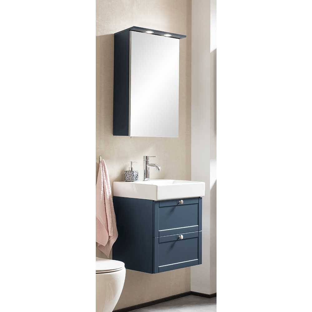Lomadox Badmöbel Set 2-teilig blau JONA-80 LA80-JONA-80-SET4