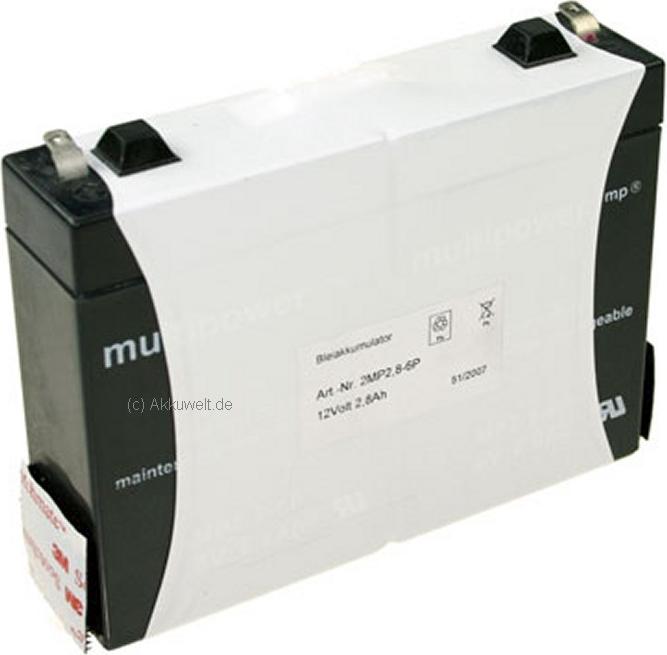 Jewo Batterietechnik GmbH Multipower Blei Gel Akku MP2.8-12 Pb 12V / 2,8Ah MP2.8 FG20291 Criticon Dinamap