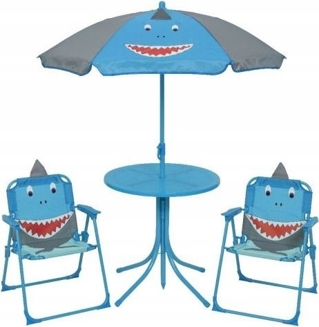 Záhradný set so slnečníkom pre deti Shark
