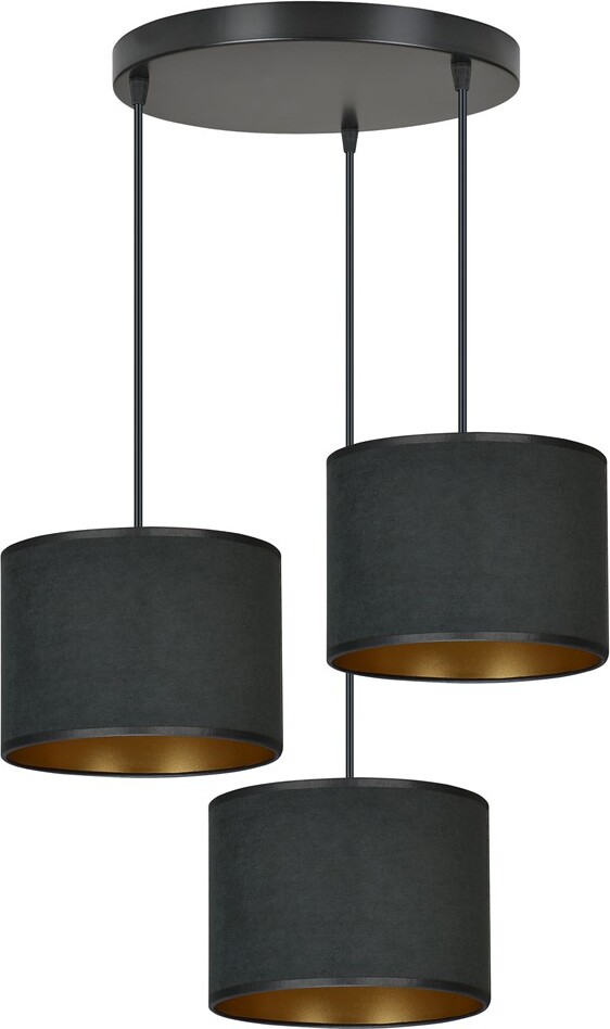 Bioledex Lyngar Pendelleuchte 3-fach E27 schwarz 42x100x50cm Europe Z310-917