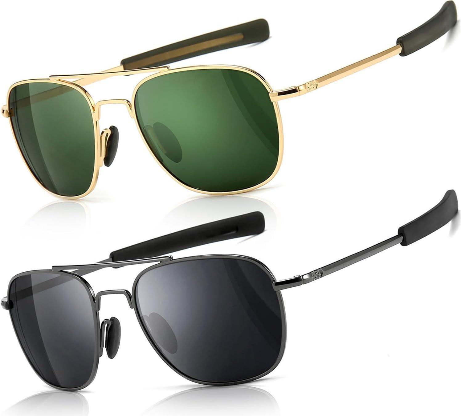 Sonstige Polarisierte Herren Sonnenbrille Militärstil Pilot Bajonetttempel