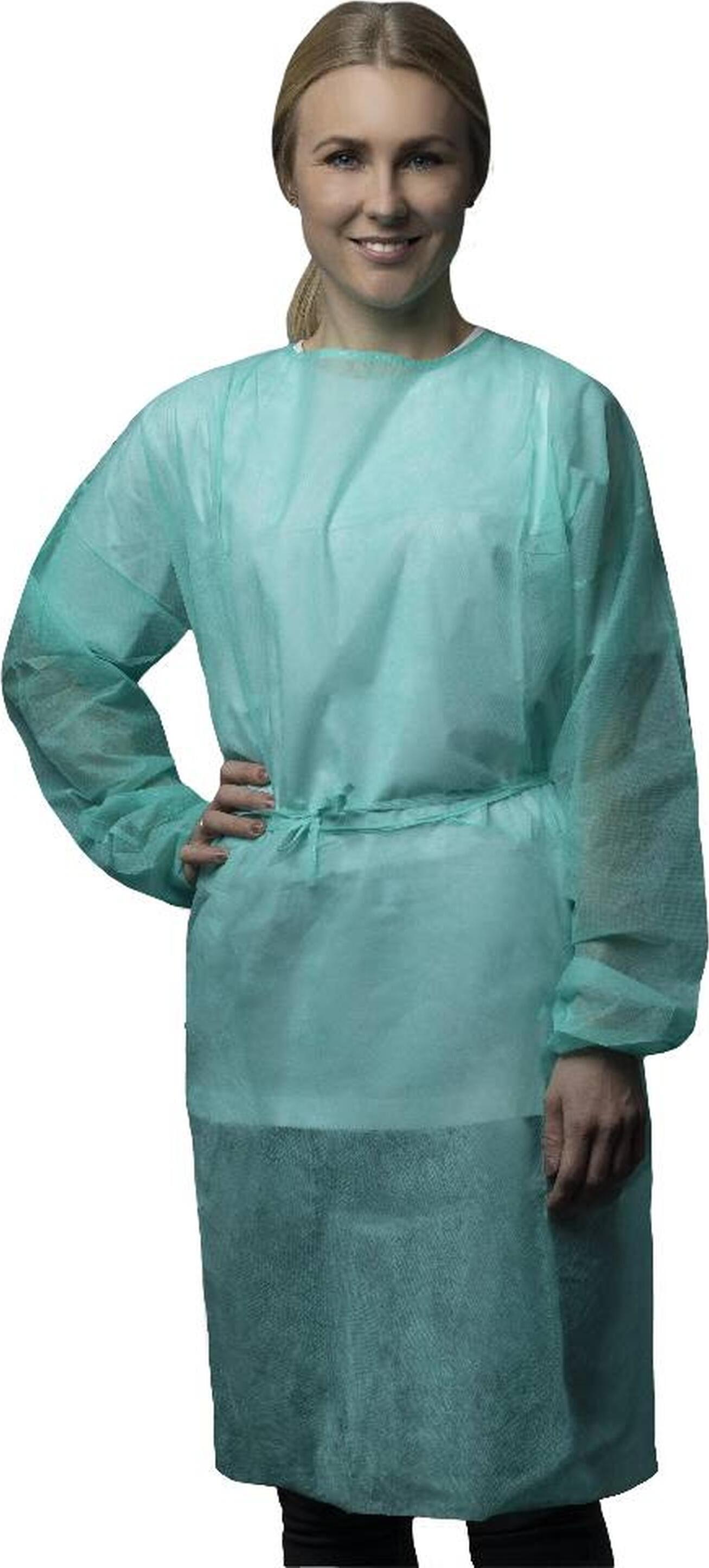 RAUE 100 Nitras PP-Besuchermäntel zum binden | grün | Gr. XXL | Mantel 4540