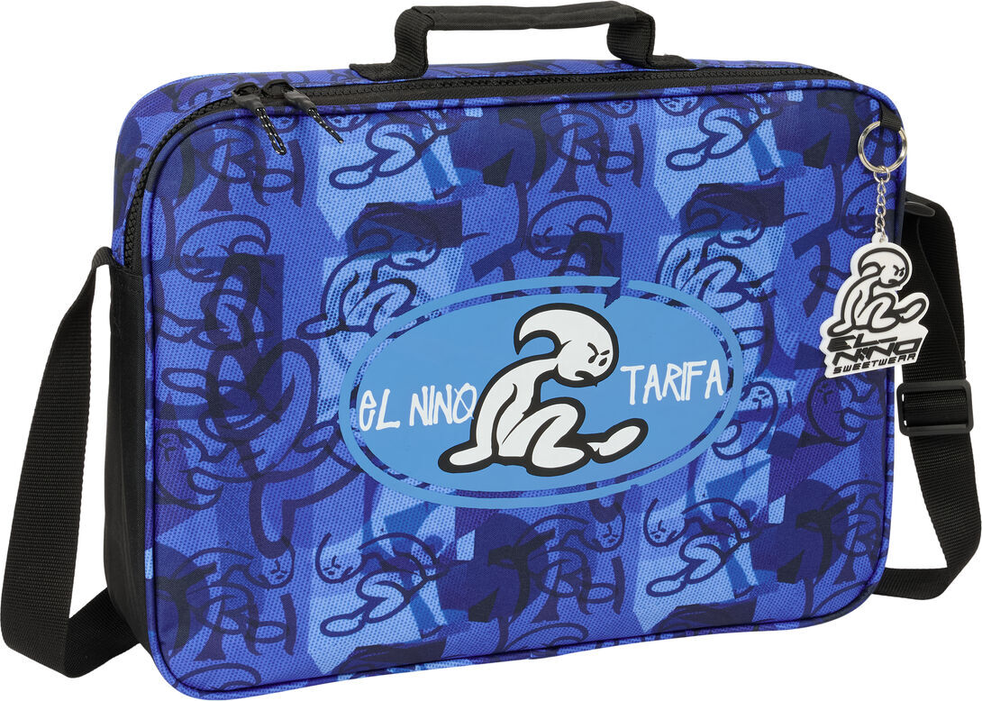 El Nino Schultasche El Niño Roller Blau Schwarz 38 x 28 x 6 cm