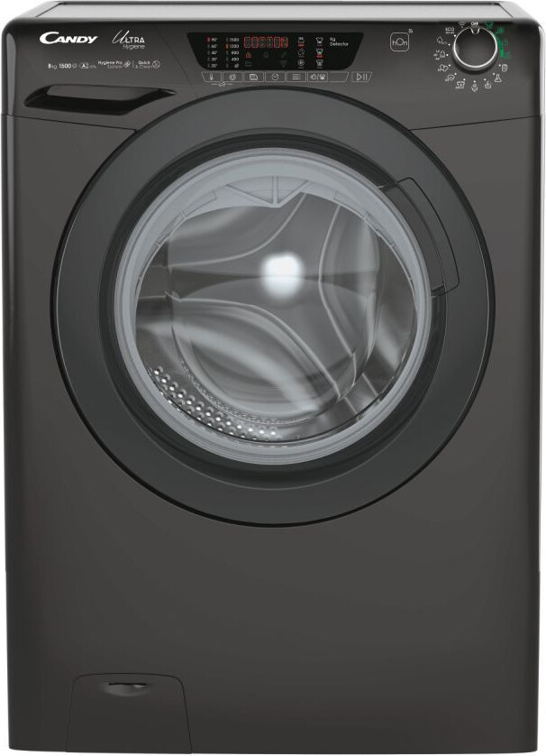 Candy Ultra Hygiene HE1584TWMBB6-S, Predné plnenie, 8 kg, B, 78 dB, 1451 ot/min, A