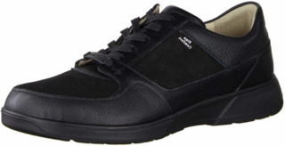 Finn Comfort Brawley pánske šnurovacie topánky čierne kožené Supersoft Finn Mellow NEW - pánske topánky, pohodlné, čierne, kožené (bison/nubuk/nappaseda)